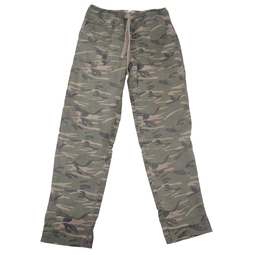 Cotton On Womens Camo Jogger Pants Green Camouflage Utility Drawstring Size 2